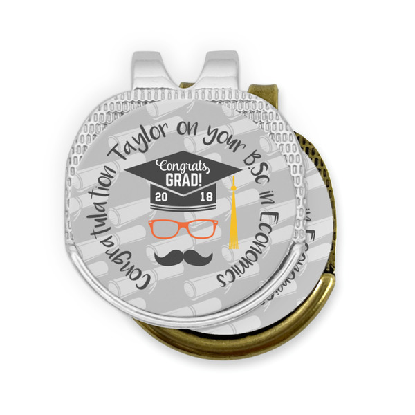 Hipster Graduate Golf Ball Marker Hat Clip - PARENT/MAIN