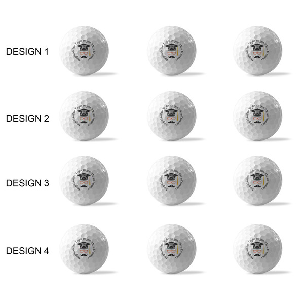 Hipster Graduate Golf Balls - Generic - Set of 12 - APPROVAL