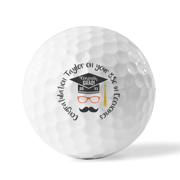 Hipster Graduate Golf Balls - Generic - Set of 12 - FRONT