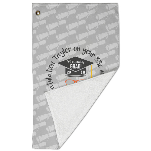 Hipster Graduate Golf Towel - Folded (Large)