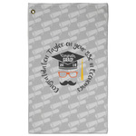Hipster Graduate Golf Towel - Poly-Cotton Blend w/ Name or Text