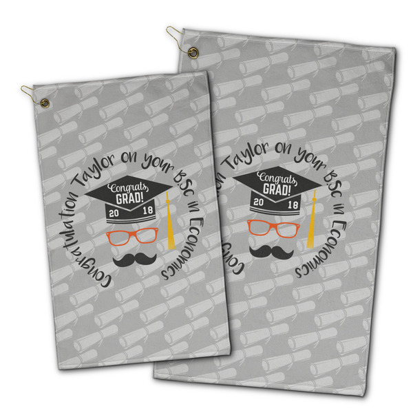 Hipster Graduate Golf Towel - PARENT (small and large)