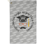 Hipster Graduate Golf Towel - Poly-Cotton Blend - Small w/ Name or Text