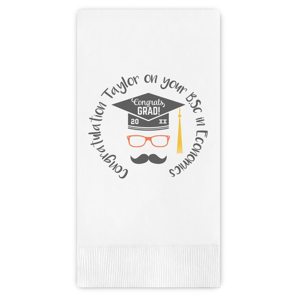 Custom Hipster Graduate Guest Towels - Full Color (Personalized)
