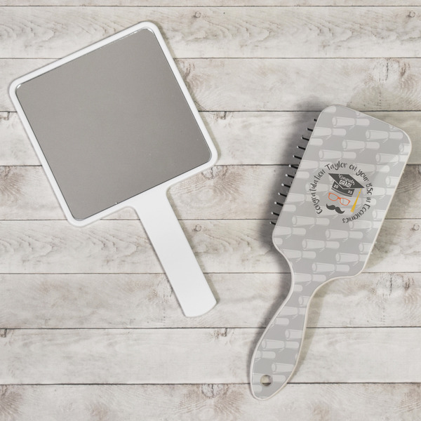 Hipster Graduate Hair Brush - In Context