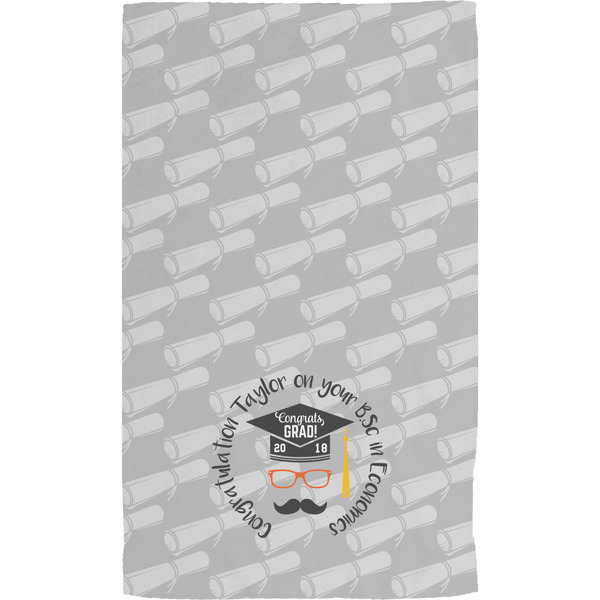 Hipster Graduate Hand Towel (Personalized) Full