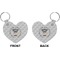Hipster Graduate Heart Keychain (Front + Back)