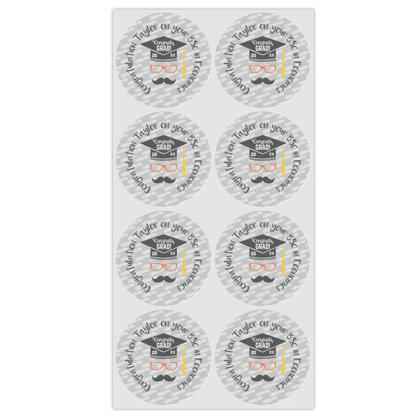 Hipster Graduate Icing Circle - Medium - Set of 8