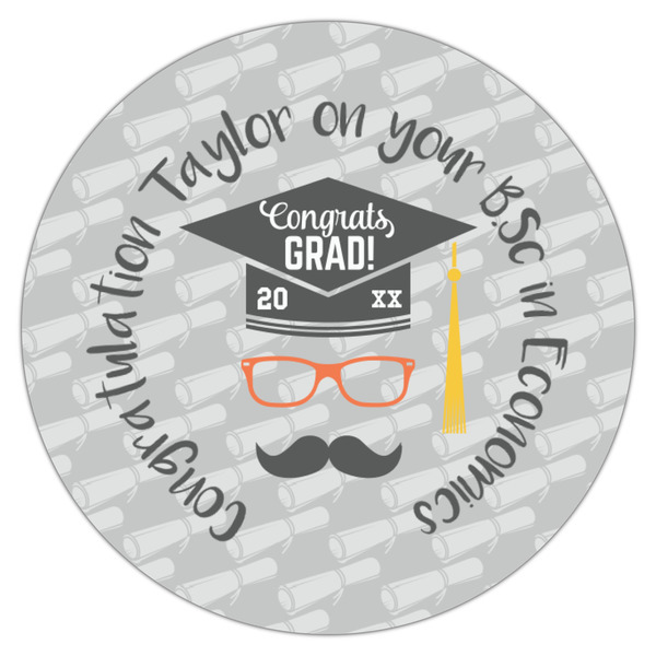 Hipster Graduate Icing Circle - Small - Single