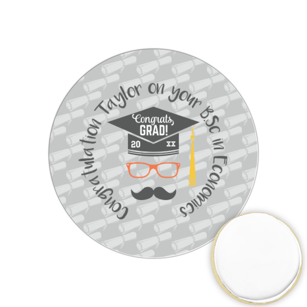 Custom Hipster Graduate Printed Cookie Topper - 1.25" (Personalized)