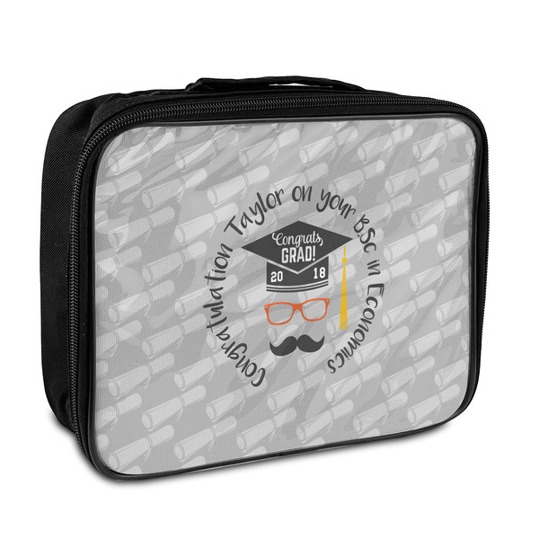 Custom Hipster Graduate Insulated Lunch Bag (Personalized)