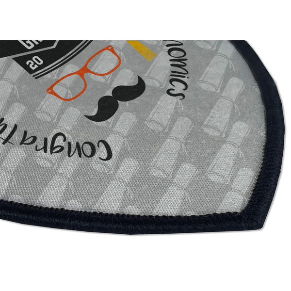 Hipster Graduate Iron on Shield 3 Detail