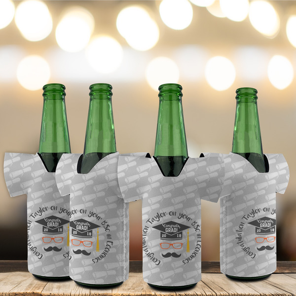 Hipster Graduate Jersey Bottle Cooler - Set of 4 - LIFESTYLE