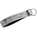 Hipster Graduate Webbing Keychain Fob - Large (Personalized)
