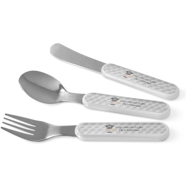 Custom Hipster Graduate Kid's Flatware (Personalized)