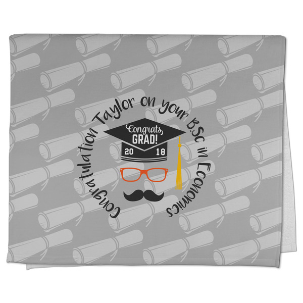 Custom Hipster Graduate Kitchen Towel - Poly Cotton w/ Name or Text