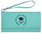 Hipster Graduate Ladies Leatherette Wallet - Laser Engraved- Teal (Personalized)