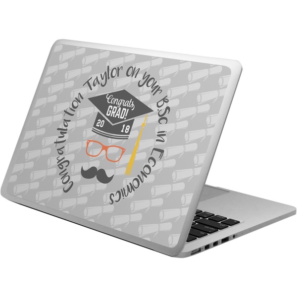 Custom Hipster Graduate Laptop Skin - Custom Sized (Personalized)