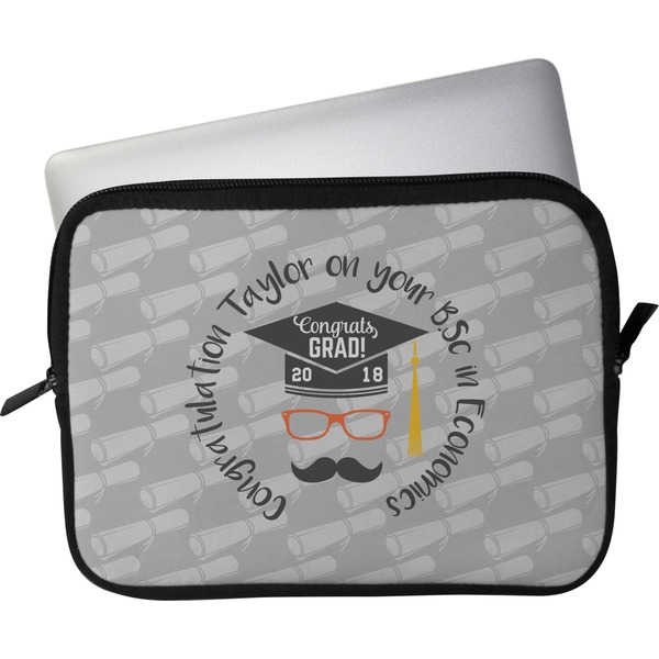 Custom Hipster Graduate Laptop Sleeve / Case (Personalized)
