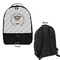 Hipster Graduate Large Backpack - Black - Front & Back View