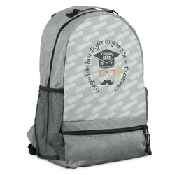 Hipster Graduate Backpack - Grey (Personalized)