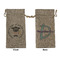 Hipster Graduate Large Burlap Gift Bag - Front & Back (Personalized)