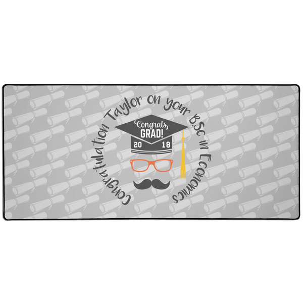 Custom Hipster Graduate Gaming Mouse Pad (Personalized)