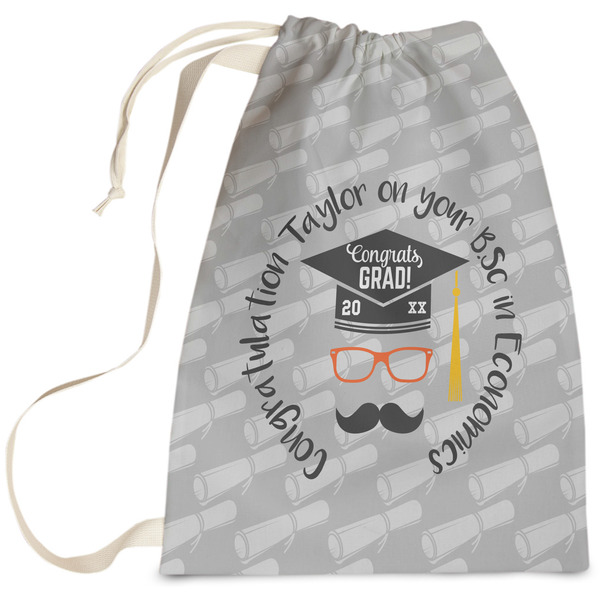 Custom Hipster Graduate Laundry Bag - Large (Personalized)