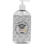 Hipster Graduate Plastic Soap / Lotion Dispenser (16 oz - Large - White) (Personalized)