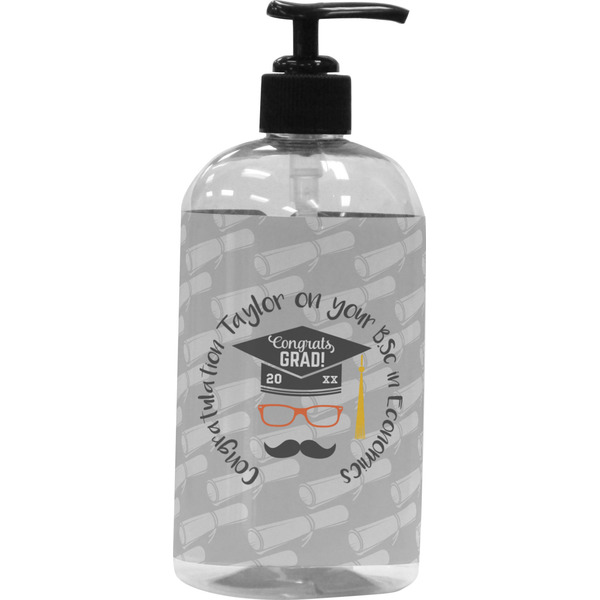Custom Hipster Graduate Plastic Soap / Lotion Dispenser (Personalized)