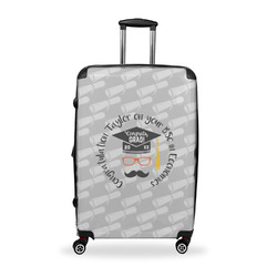 Hipster Graduate Suitcase - 28" Large - Checked w/ Name or Text