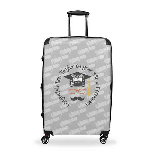 Custom Hipster Graduate Suitcase - 28" Large - Checked w/ Name or Text