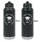 Hipster Graduate Laser Engraved Water Bottles - Front & Back Engraving - Front & Back View