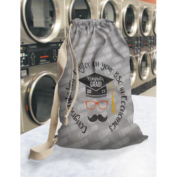 Hipster Graduate Laundry Bag in Laundromat
