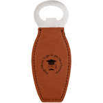 Hipster Graduate Leatherette Bottle Opener (Personalized)