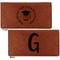 Hipster Graduate Leather Checkbook Holder Front and Back