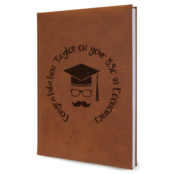 Custom Hipster Graduate Leather Sketchbook (Personalized)