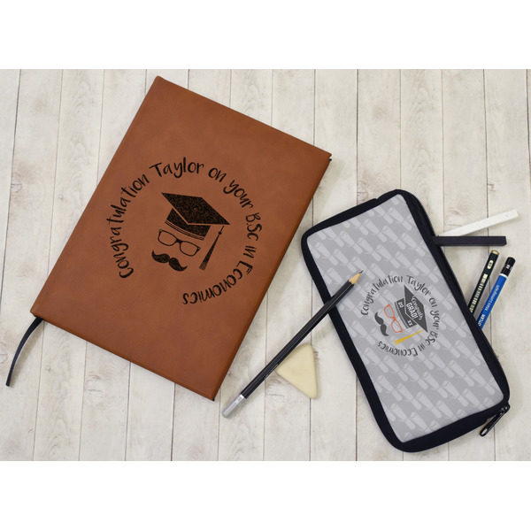 Hipster Graduate Leather Sketchbook - Large - Double Sided - In Context