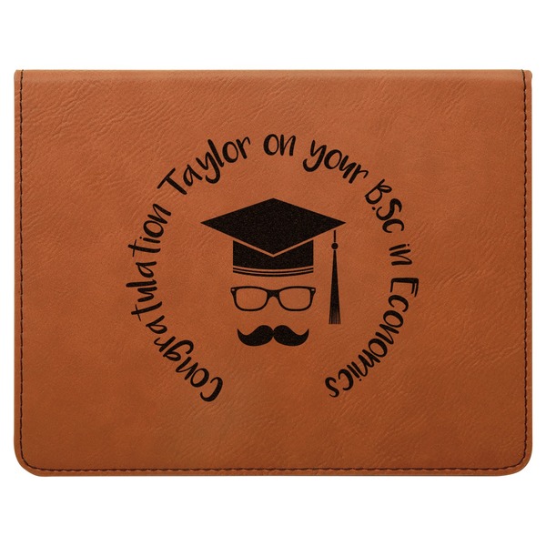 Hipster Graduate Leatherette 4-Piece Wine Tool Set Flat