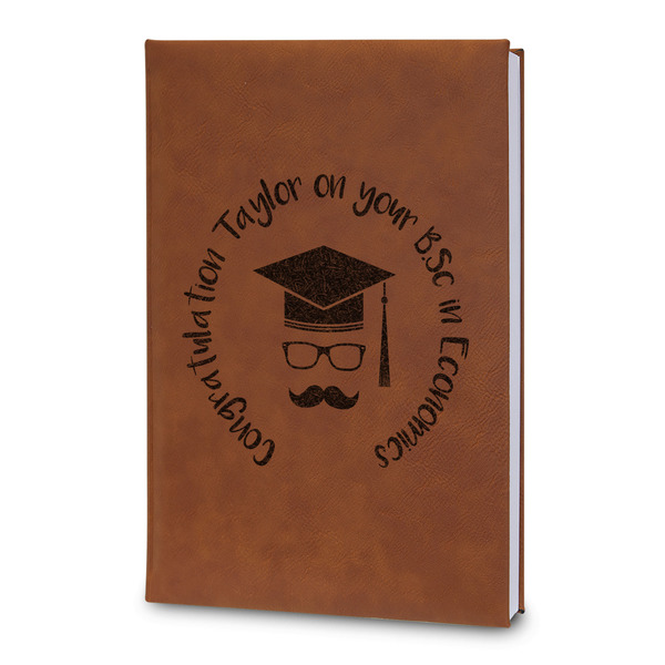 Custom Hipster Graduate Leatherette Journal - Large - Double Sided (Personalized)
