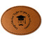 Hipster Graduate Leatherette Patches - Oval