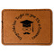 Hipster Graduate Leatherette Patches - Rectangle