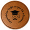 Hipster Graduate Leatherette Patches - Round