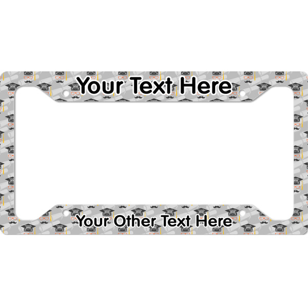 Custom Hipster Graduate License Plate Frame - Style A (Personalized)