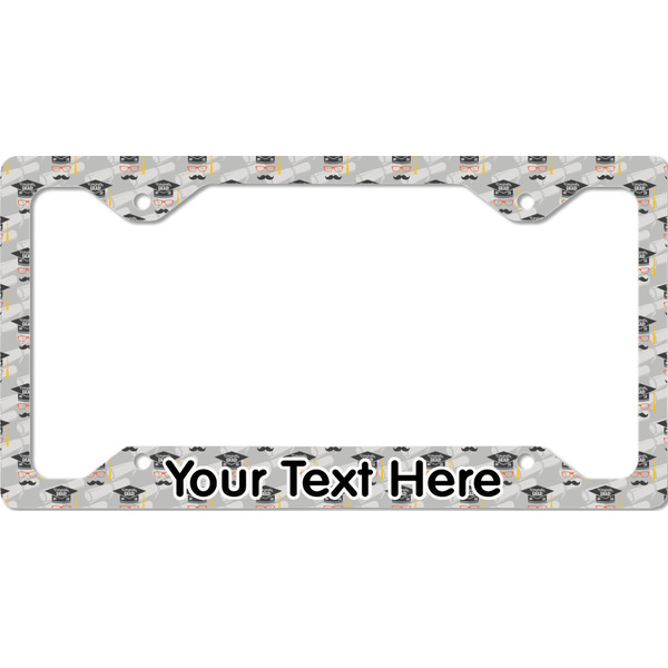 Custom Hipster Graduate License Plate Frame - Style C (Personalized)