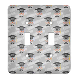 Hipster Graduate Light Switch Cover (2 Toggle Plate) (Personalized)