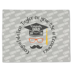 Hipster Graduate Single-Sided Linen Placemat - Single w/ Name or Text
