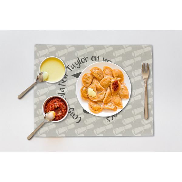 Hipster Graduate Linen Placemat - Lifestyle (single)