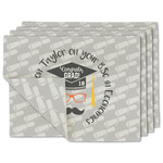 Hipster Graduate Linen Placemat w/ Name or Text