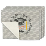 Hipster Graduate Single-Sided Linen Placemat - Set of 4 w/ Name or Text